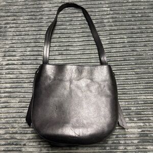 Steven Alan Half Moon Black Leather Shoulder Bag